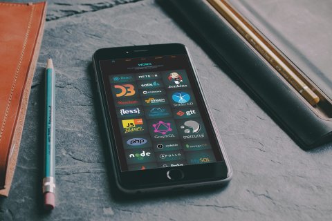 Image of iphone render of the skills section in the 2016 portfolio site